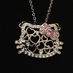 Authentic Hello Kitty Diamond Heart Necklace